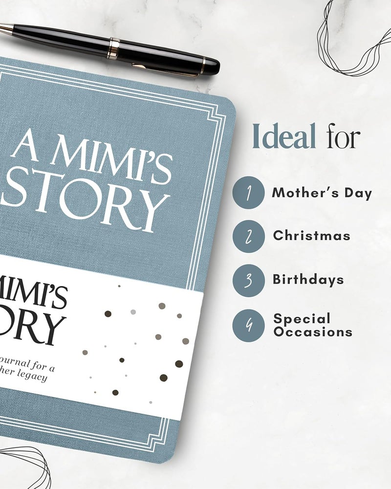 Coco & Lan Mimi's Life Story Journal (Hardcover): A Meaningful Keepsake for Mimi to Share Her Journey & Memories, Book Includes 250+ Prompt Questions, Sentimental Gift for Mother's Day, Birthday, Christmas - Image 5